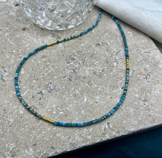 Collier TILLIA Apatite bleue